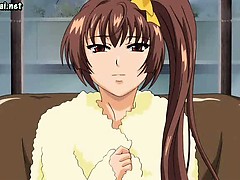 Big titted anime milf enjoys a dick